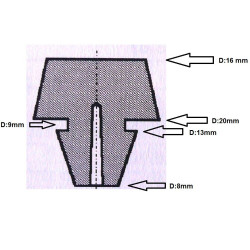 Butée de capot noire