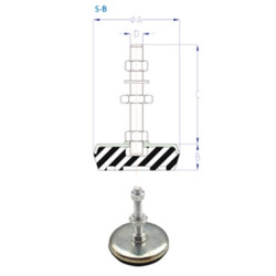 Pied de machine tige fileté série S-B (Lesol)