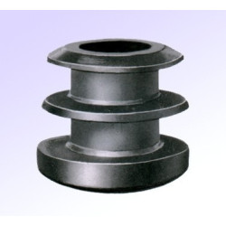 Embouts ronds plastiques noirs