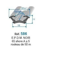 Coulisse floquée 586