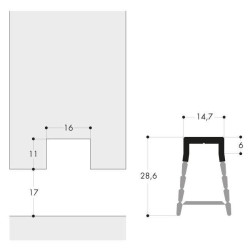Profilé-caoutchouc pour bas de porte