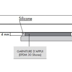 Bande de garniture d' appui