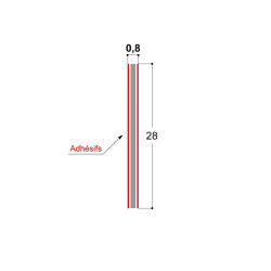 Adhésif double-face épaisseur 0,8 mm noir