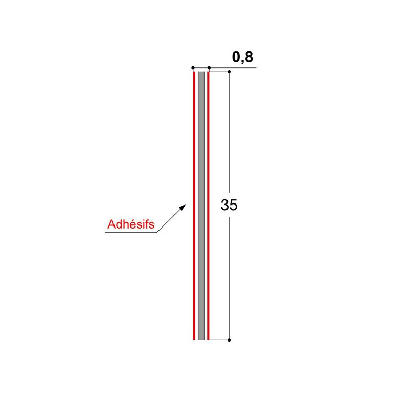 Adhésif double-face épaisseur 0,8 mm noir
