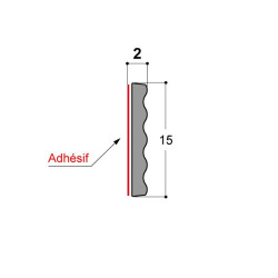 Joint vitrage à sec JDV 15x2
