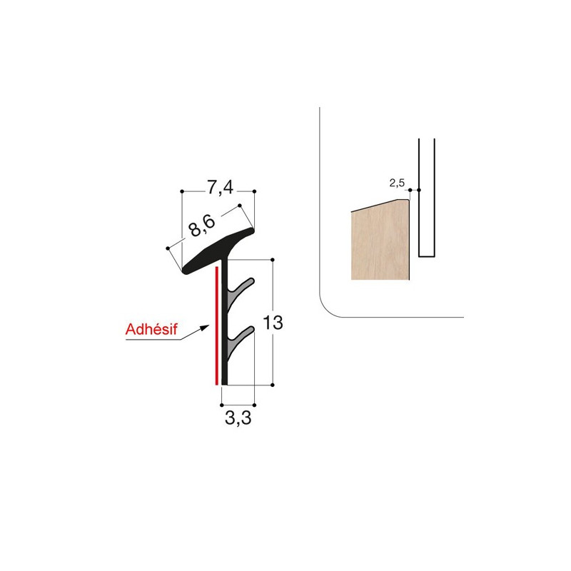 Joint de vitrage à sec VITRAX NM
