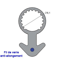 Joint tubulaire queue d'ancre FV marron