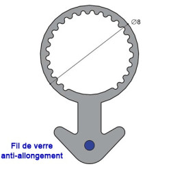 Joint tubulaire queue d'ancre FV marron