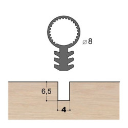 Joint tubulaire queue de sapin TS blanc