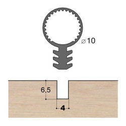 Joint tubulaire queue de sapin TS blanc