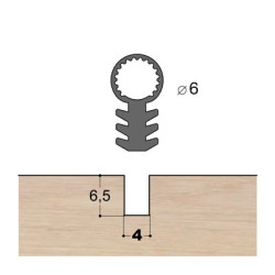 Joint tubulaire queue de sapin TS marron