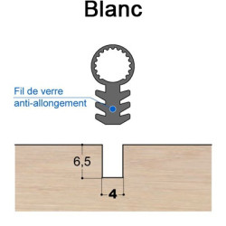 Joint tubulaire queue de sapin TS FV blanc