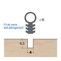 Joint tubulaire queue de sapin TS FV marron