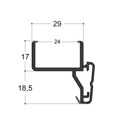 Profilé pour doubles-vitrages 24 mm