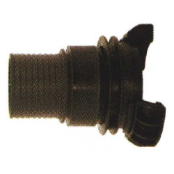 Raccord 1/2 sym. douille annelée réduite avec verrou, polypropylène