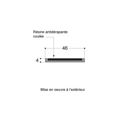 Dessus de marche aluminium extérieur