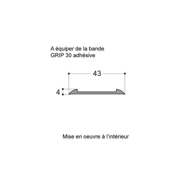 Plat de marche aluminium intérieur PDM