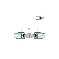 Brosse centrale 10 mm sur support