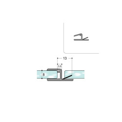 Profilé porte de douche V10