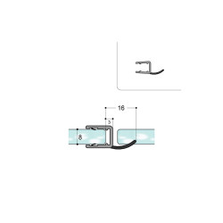 Profilé porte de douche V40