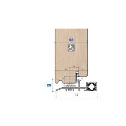Seuil thermique H 20, porte 58
