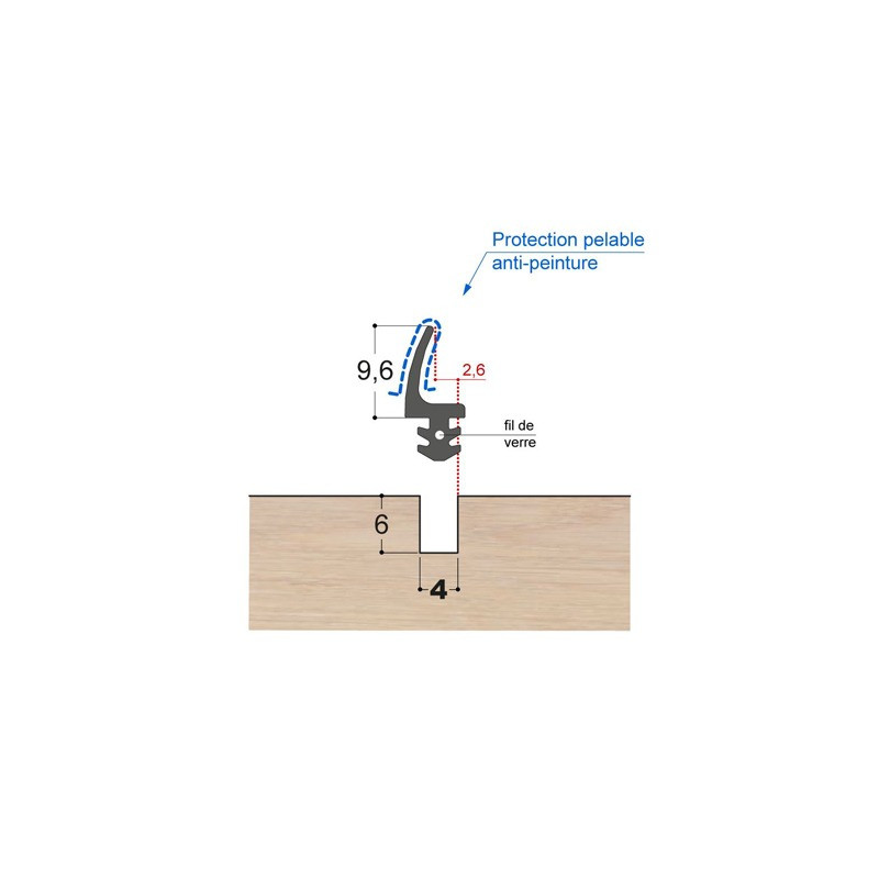 Joint à lèvre caoutchouc LC4 PR FV