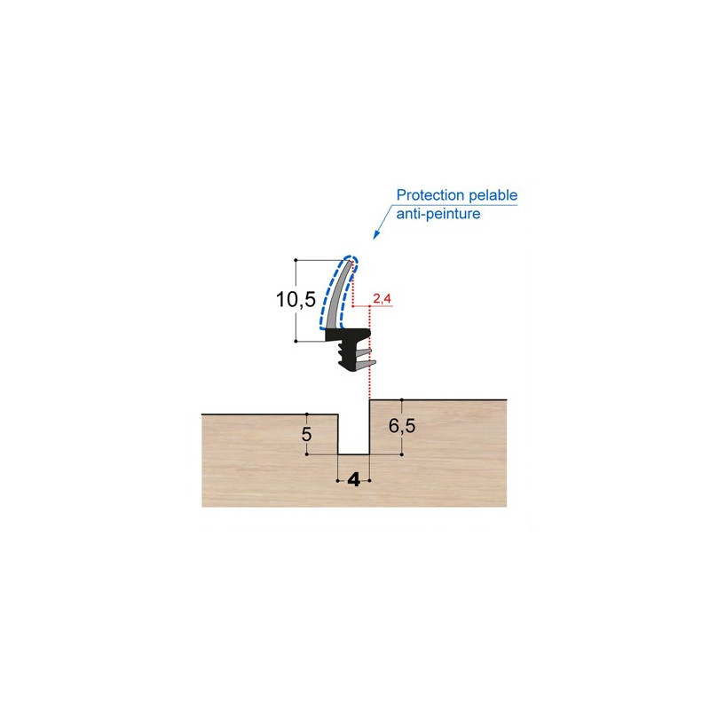 Joint à lèvre PVC bi-dureté LP3 PR DD