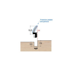 Joint à lèvre PVC bi-dureté LP5 PR DD