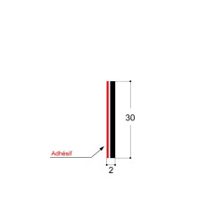 Bande rigide avec pression, H 2 mm CF