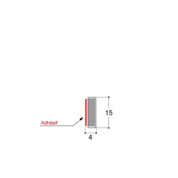 Bande rigide avec pression, H  4 mm CF