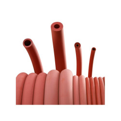 Tuyau à vide en gomme souple rouge