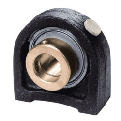 Palier à semelle courte avec corps en fonte M7-PSHE, roulement à billes auto-aligneur à bague de blocage excentrique, bague exté