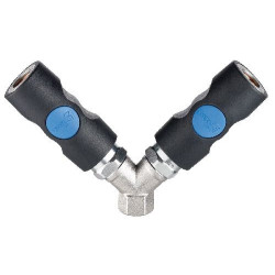 Distributeur fixe à 2 directions taraudé femelle ISI 06