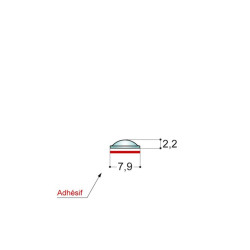 Butée adhésive transparente