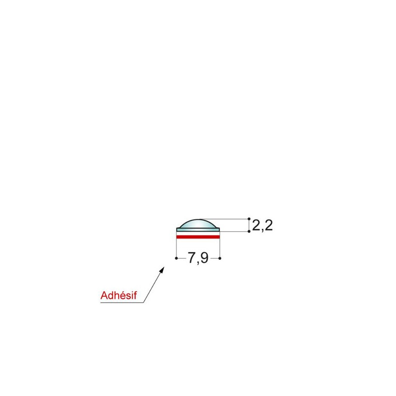 Butée adhésive transparente