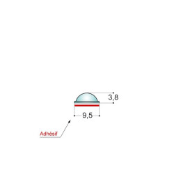Butée adhésive transparente