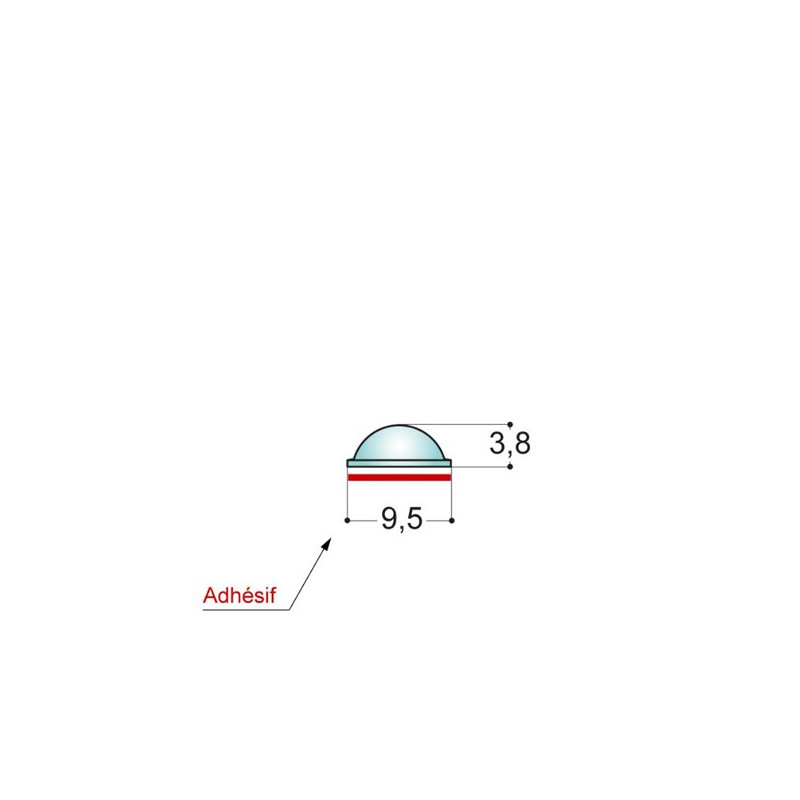 Butée adhésive transparente