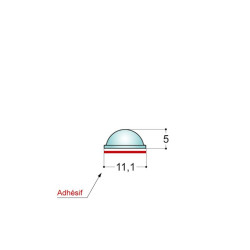 Butée adhésive transparente