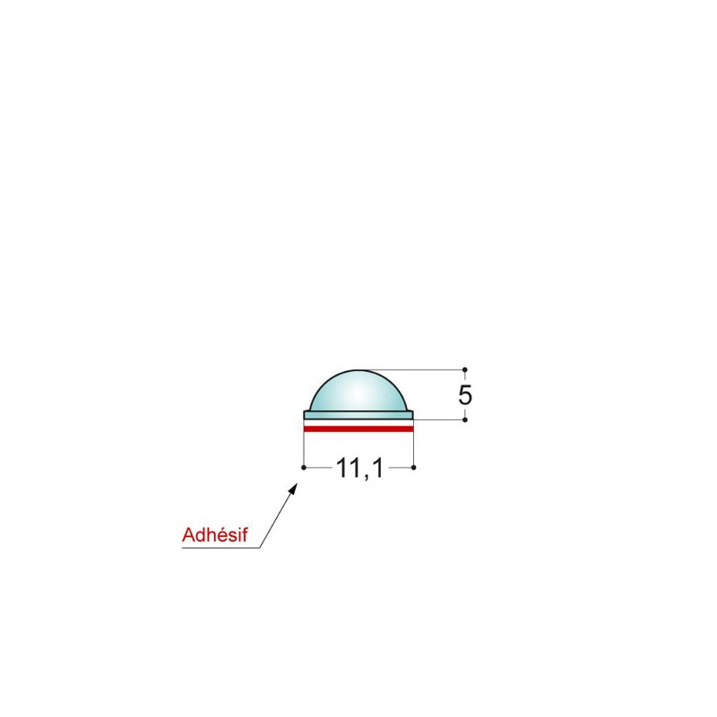 Butée adhésive transparente