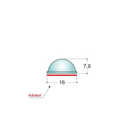 Butée adhésive transparente