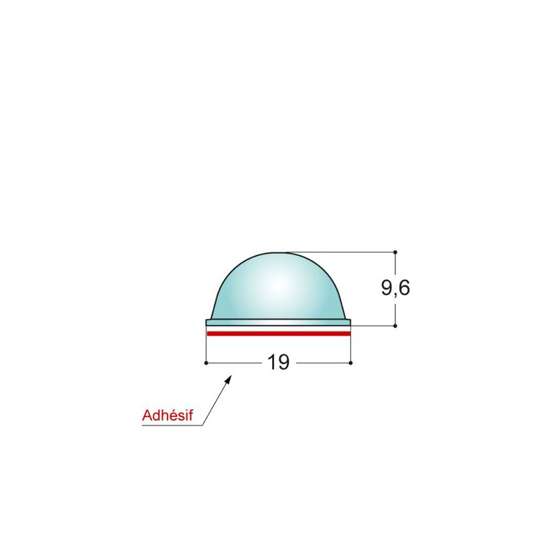 Butée adhésive transparente