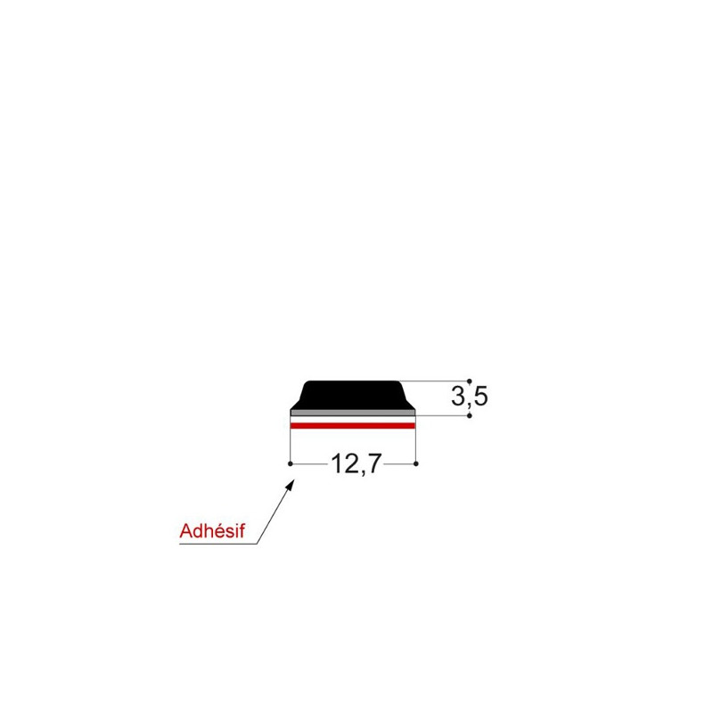 Butée adhésive plate noire