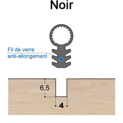 Joint tubulaire queue de sapin TS FV noir