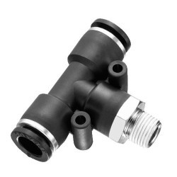 Té mâle autobloquant , centre tounant filetage conique