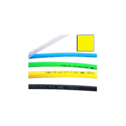 Tube polyuréthane calibré jaune, bobine de 25 m