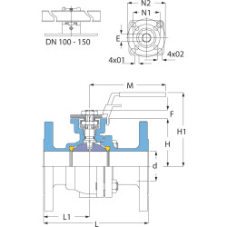 Robinet à boisseau sphérique acier bride