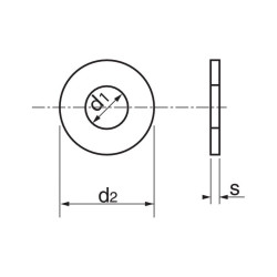 Rondelle plate série courante acier zingué
