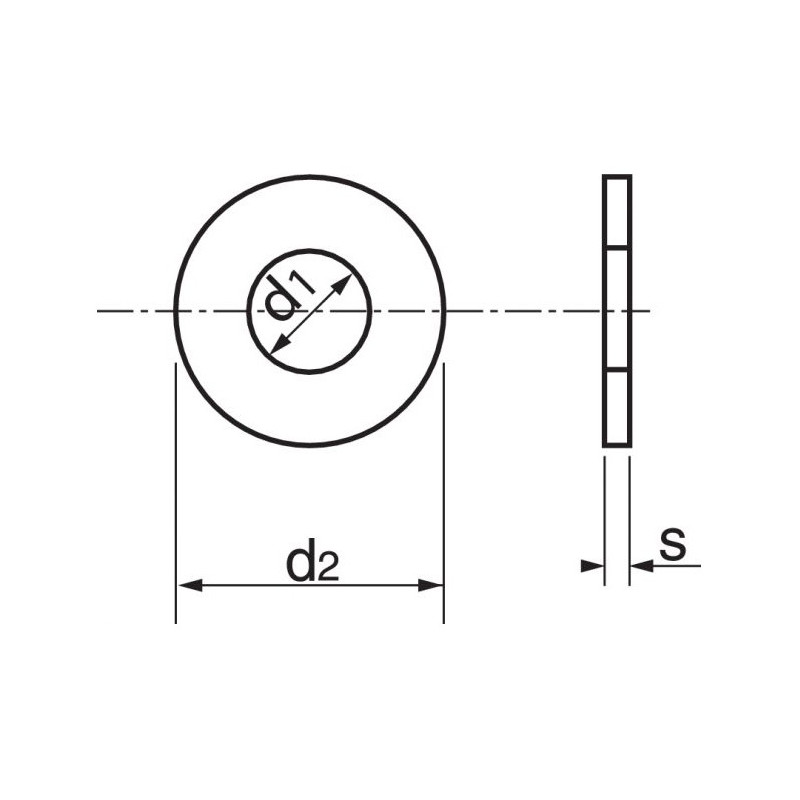 Rondelle plate série courante acier zingué