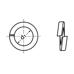 Rondelle grower série courante acier zingué