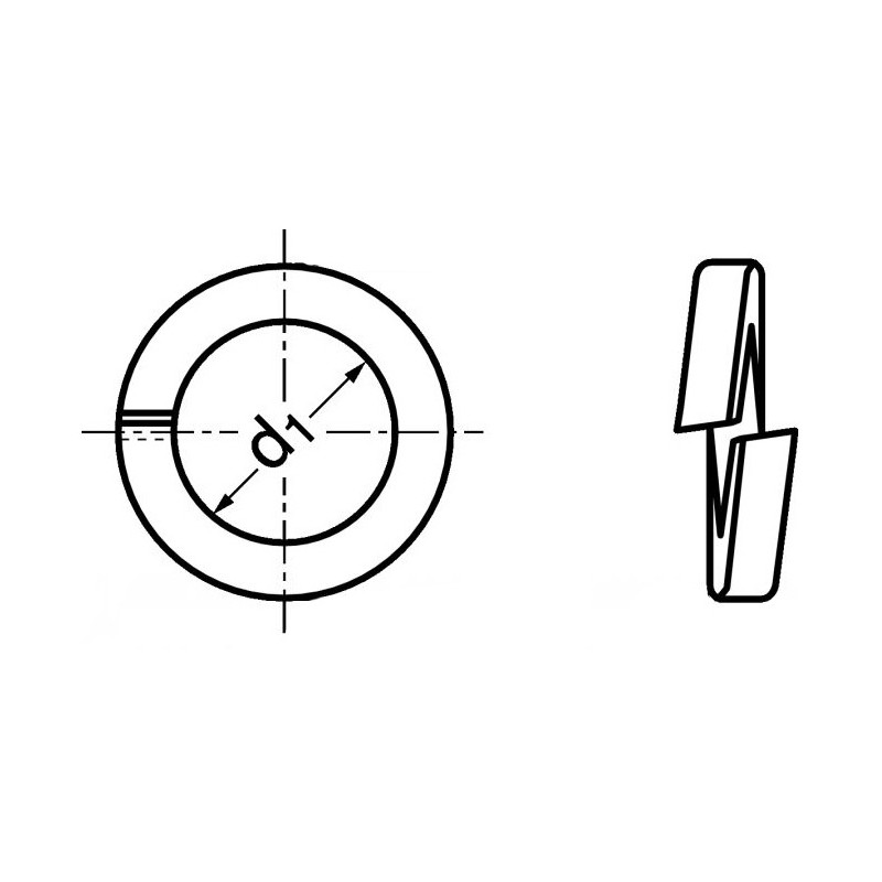 Rondelle grower série courante acier zingué
